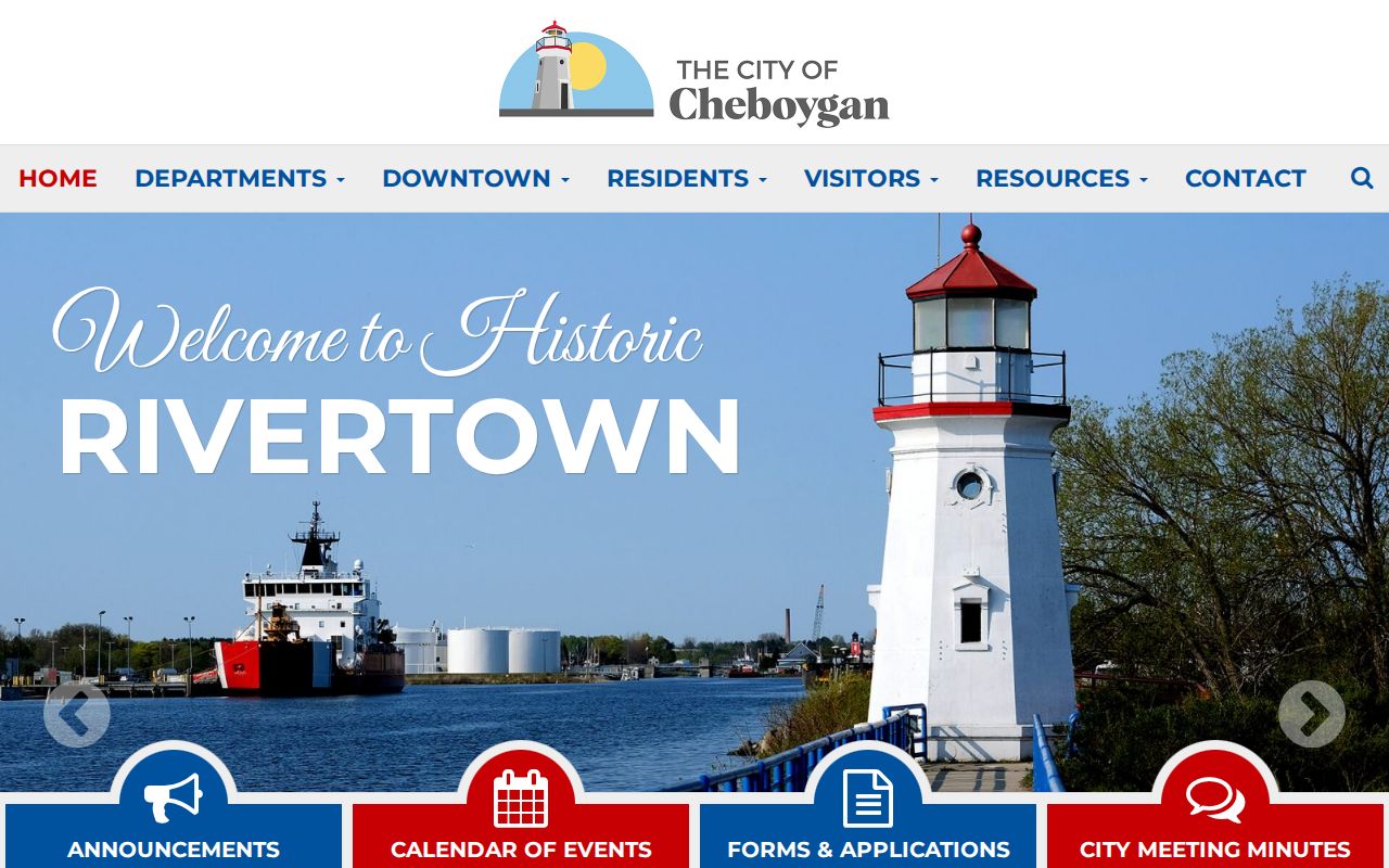 Cheboygan City Hall for local criminal history record requests