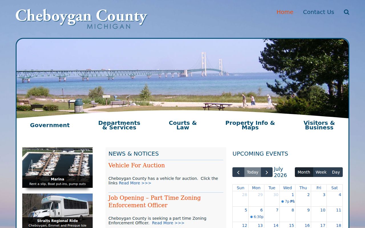 Cheboygan County criminal history government portal