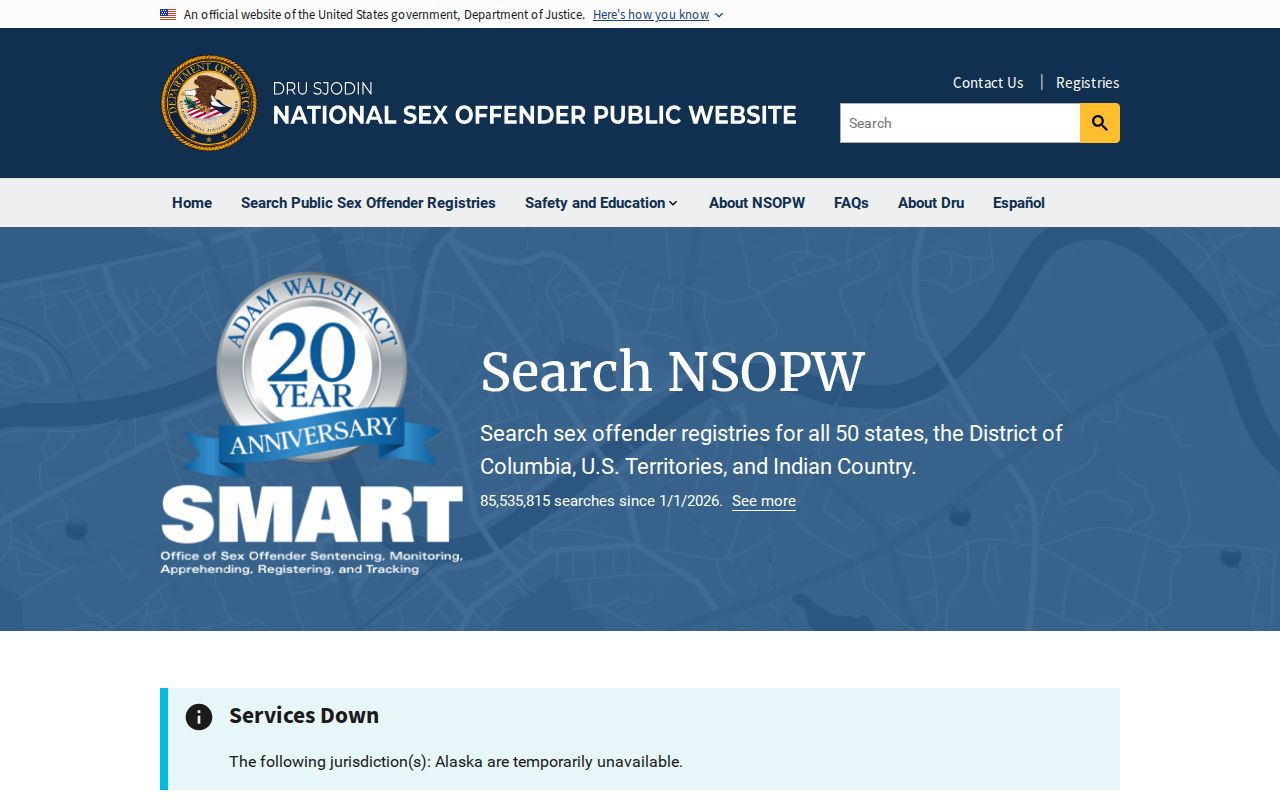 NSOPW cross-state search for Cheboygan County sex offender registry research